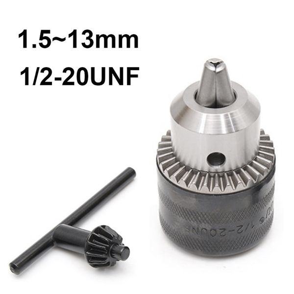 1,5-13 mm Bohrfutter 1/2-20UNF Bohrhammer Schraubendreher Schlagschrauber Treiberadapter mit Schlüssel