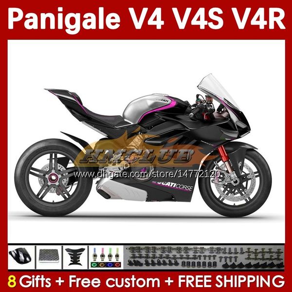 Motorradverkleidungen für DUCATI Street Fighter Panigale schwarz matt V4S V4R V 4 V4 S R 18 19 20 Karosserie 41No.51 V4-S V4-R 18-22 V-4S V-4R 2018 2019 2020 Spritzguss-Karosserie