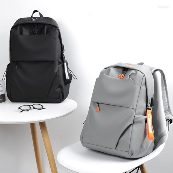 Sırt çantası Erkekler Hafif Dizüstü Çantası Erkek Gündelik USB İş Gençlik Seyahat Backbag Teenage Outdoor Sport Öğrenci Schoolbag