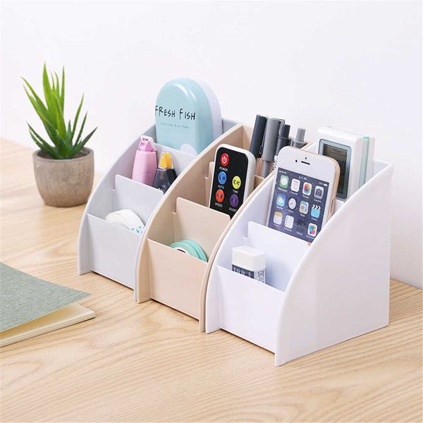 Aufbewahrungsboxen, Behälter, Kunststoff, Desktop-Organizer, Make-up, Büro, Aufbewahrungsbehälter, System, TV-Fernbedienung, Halter, Teetisch, ordentlich, 3 Gitter, Großhandel, heiß, P230324