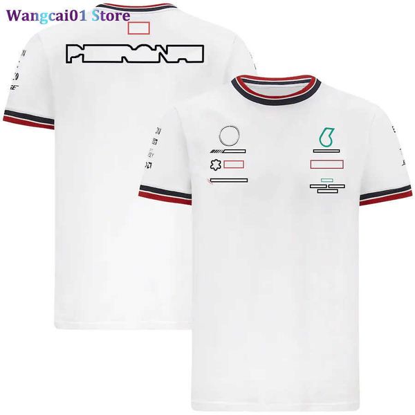 Camisetas masculinas 2021 Summer F1 Fórmula 1 Time de camiseta curta W11 Racing Suit casual Round Neck Camiseta personalizada com o mesmo parágrafo 0325H23