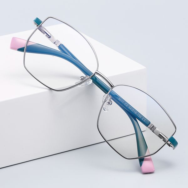 Óculos de sol Frames gmei Design Luz azul bloqueando os óculos femininos com dobradiças de primavera feminino Anti -radiação Proteção