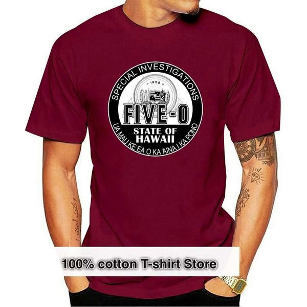 Мужские рубашки мужская рубашка Man Hawaii Five 0 Символ сезона Mercerized Cotton S Tops Tees Hip Hop Size S-XXXL Women