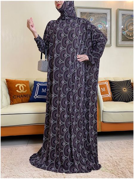 Roupas étnicas Dubai Oração das mulheres muçulmanas Flor Hijabs Jibab TurkeyAfrican Lovering Robe com Cap Islam Arab Kaftan Dress Ramada 230324