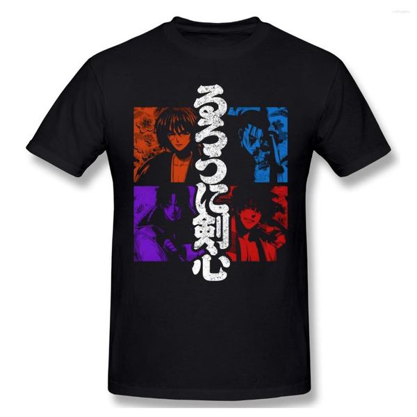 Magliette da uomo Rurouni Kenshin T-shirt divertenti O Collo Vestiti di cotone Umorismo Moda e magliette da donna