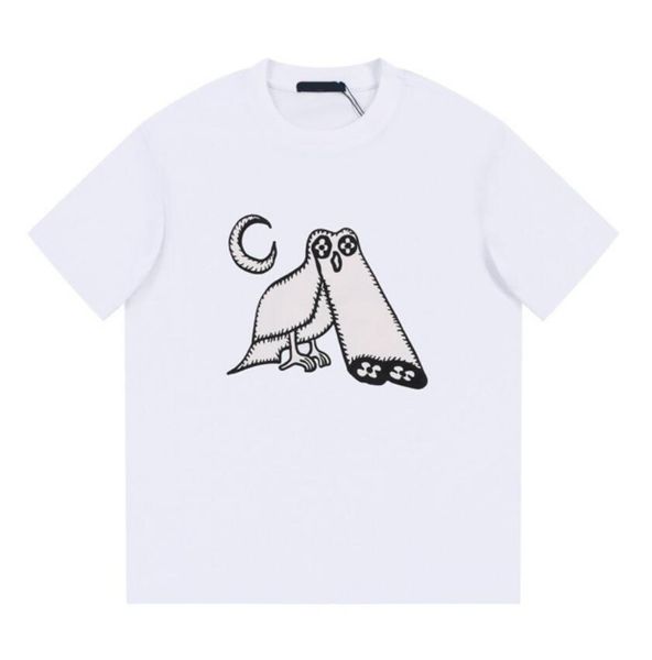 Европейская станция Summer Tide Brand Ins Super Hot Retro Cartoon Cartoon Crabbit Print Trend Тенденция хлопка футболка с коротким рукавом мужская и женская одежда