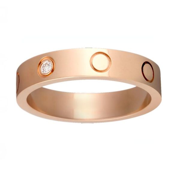 Le signore di lusso firmate incrociano anelli d'oro con anelli di moda con diamanti gioielli classici matrimonio rosa placcato argento 18 carati