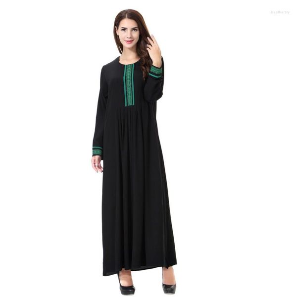 Roupas étnicas moda moda abaya malaysia vestidos para mulheres túnica orientales confortável islâmico 3xl plus size preto kuwait turco