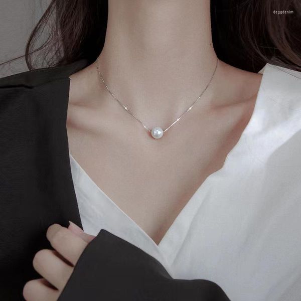 Anhänger Halsketten 2023 Trendy Elegante Koreanische Ins Perle Halskette Frauen Coquette Collier Fee Grunge Y2k Schmuck Alt Zubehör