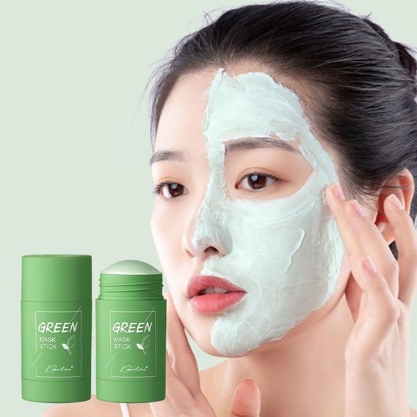 Altri articoli per la salute e la bellezza Tè verde Controllo dell'olio Melanzane Detergente per l'acne Maschera idratante Cura della pelle Rimuovi i punti neri Pori fini Maschere di fango