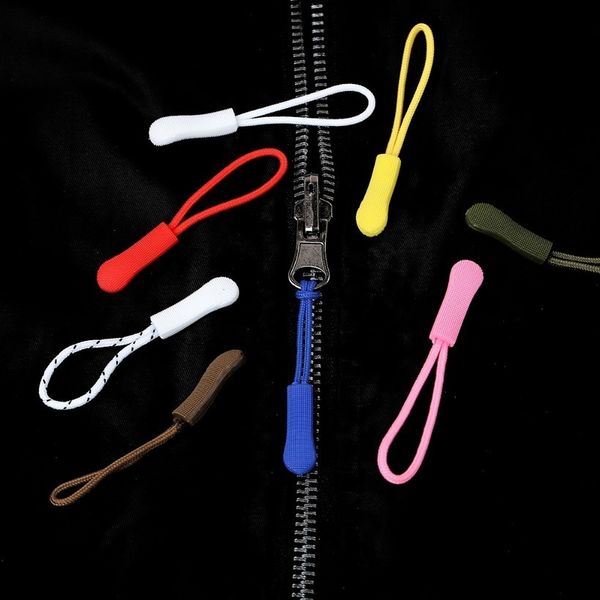 Arti e Mestieri 10/20pcs Cerniera Pull Pull End Fit Corda Tag Clip di Ricambio Fibbia Rotta Fixer Zip Cord Tab Borsa da Viaggio Valigia Tenda Zaino