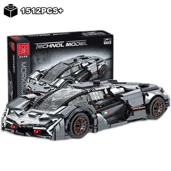 Blocchi Kit di costruzione di modello tecnico Lambo Terzo Millennio Concept Auto da corsa Building Block Modello Super Sports Veicolo assemblare mattoni Giocattoli per ragazzi Gi J240307