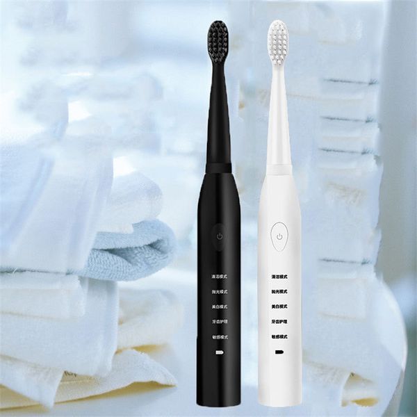 Yüksek kaliteli ultrasonik sonik elektrik diş fırçası şarj edilebilir diş fırçaları yıkanabilir elektronik beyazlatma dişleri fırça yetişkin zamanlayıcı fırça damlası