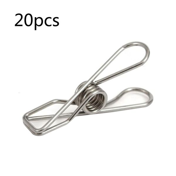 Outros suprimentos de cama 20 PCs PCS Multiperse Furacs Chavespin Prainless Stainless Aço marinho PEGS Durável Clipes de metal para roupas de toalhas de roupas Meias