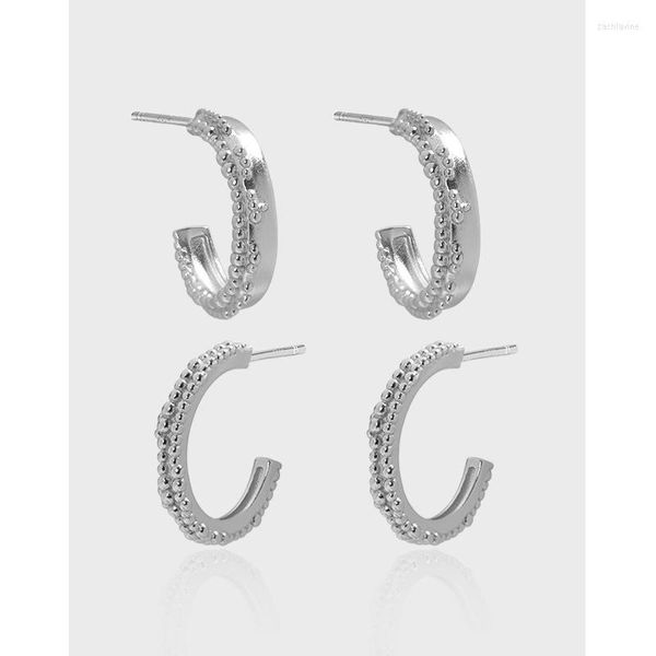 Orecchini a cerchio CHOZON S925 Orecchino in argento sterling Accessorio per piercing alla cartilagine Trendy Small Huggie Gioielli femminili