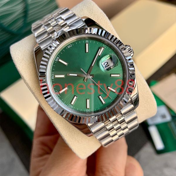 Elmas erkek saat kadranı ile safir ayna 41mm otomatik mekanizma 36mm bayanlar moda lüks tarih izle 904L kutulu paslanmaz çelik kayış Kol saatleri CCC