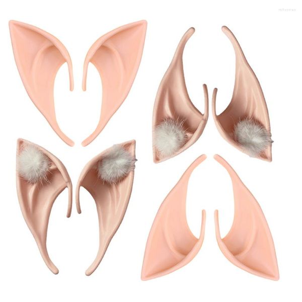 Rücken Ohrringe Elf Ohr Ohren Fee Cosplay Halloween Kostüm Party Frauen Up Dress Pixie Zubehör Latex Fake Pointed Masquerade Tips Requisiten