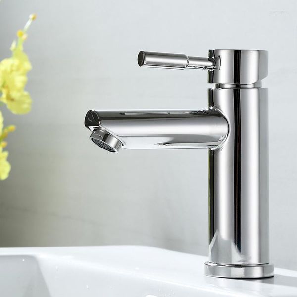 Rubinetti per lavandino del bagno Rubinetto per lavabo Rotazione in acciaio inossidabile Bocca girevole Miscelatore acqua fredda e miscelatore Cucina monocomando