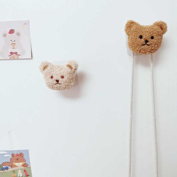 Ins Orso in legno Portachiavi Appendiabiti Multifunzione Decorazione da parete Organizzatore Gancio Appendiabiti Animale Peluche Porta del corridoio Portaoggetti Scaffale con gancio