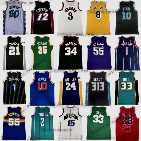 Kevin Durant Jersey Classic Retro Basketball Gilbert Arenas Pierce Nowitzki Reggie Miller Shady 313 Eminem Spud Webb Famous Pistol Pete Maravich Rapper Thomas