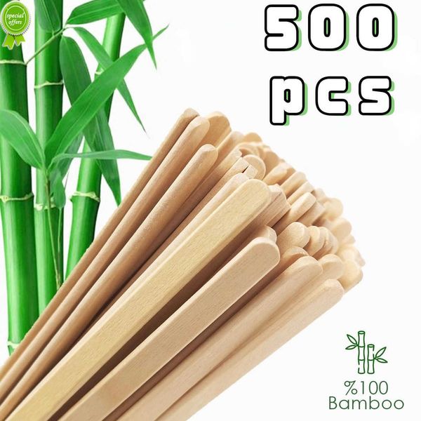 New Made in Turkey 500 Pcs 19cm Wooden Coffee Tea Icecream Popsicle Lolly Sticks Beverage Stir Stirrers Diy Crafts Sticks Tools