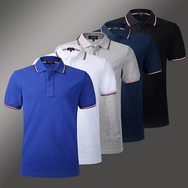 Herren-Poloshirts mit Kragen, Mischfarbe, 100 % Baumwolle, hochwertiges, belüftetes Herren-Kurzarm-Polo-T-Shirt für Herren, 230325