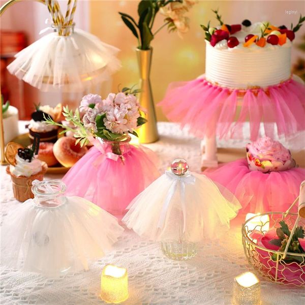 Forniture festive 2 pezzi / pacco Cake Toppers Cupcake Topper Gold Glitter Dancing Girl Ballerina Picks Decorazione della festa nuziale