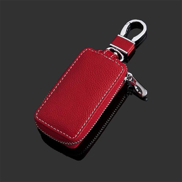 Keychains Fashion Car Key Bag Tampa unissex de alta qualidade de alta qualidade Cadeia de couro de couro doméstico Universal CoverKeyChains