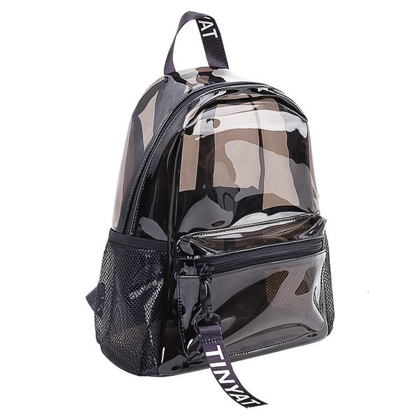 Rucksack Transparente Rucksäcke Frauen Jelly Bag Wasserdichter PVC-Rucksack Strandreise Mädchen Schultasche Kawaii Rucksack 230324