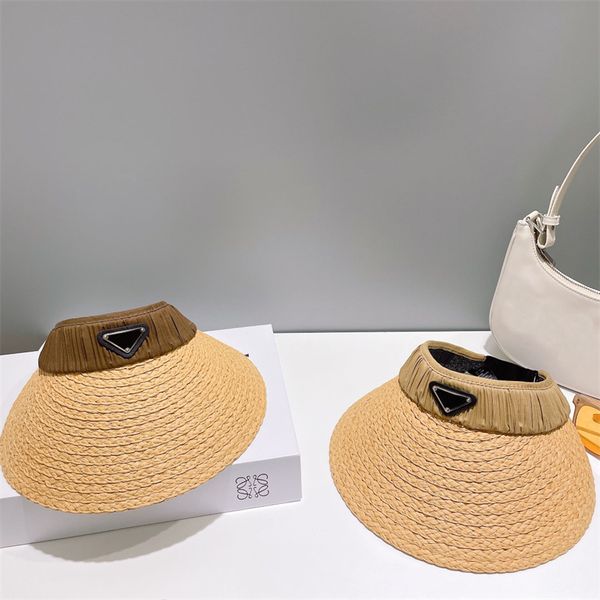 Дизайнер Sunhat Women Visor Hats Cap Fomens Casual соломенные шляпы дизайнеры женские пляжные шляпа Cacquette Luxury Bucket Letter P Caps с сумкой