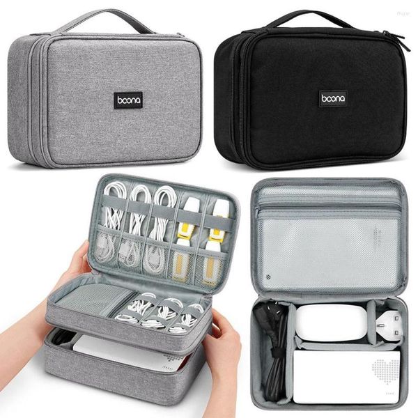 Aufbewahrungstaschen, Reise-Set, tragbar, Make-up-Abdeckung, Elektronik-Zubehör, Kopfhörer-Draht-Beutel, digitale Tasche, USB-Kabel