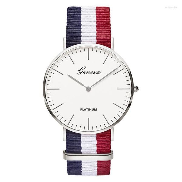 Relógios de pulso Relógios de luxo masculinos 2023 Top Brand Strap Nylon Relógios esportivos Relógios de quartzo masculinos Moda Ultrafino Reloj Hombre ErkekRelógios de pulso W