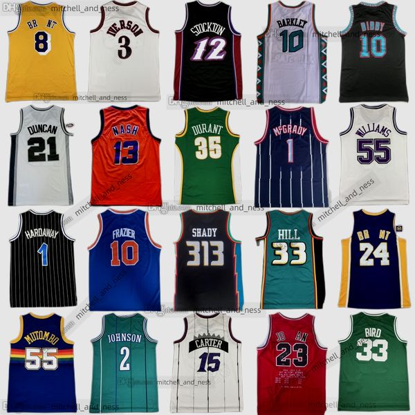 Allen Iverson klassisches Retro-Basketballtrikot Vince Carter Kevin Durant Garnett Penny Hardaway Tracy McGrady Rodman Jason Williams Patrick Ewing Shaw Kemp