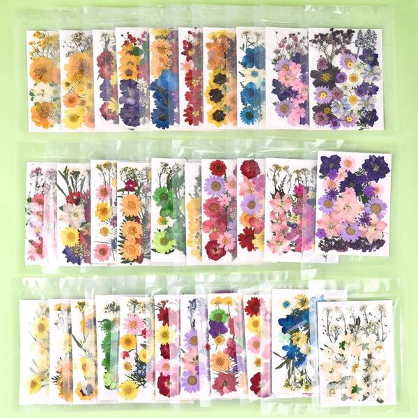 Ghirlande di fiori decorativi 1 borsa Piante secche essiccate per otturazioni di stampi in resina epossidica Collana con ciondolo in resina epossidica Creazione di gioielli Craft DIY Nail Art D