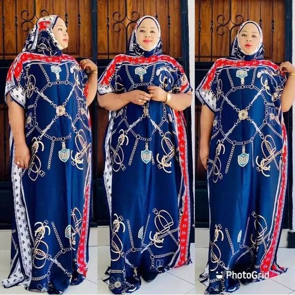 Roupas étnicas estilo muçulmano Abaya Oversize African Women Clothing Dubai Dashiki Tamanho grátis Vestidos florais casuais soltos vestido longo vintage 230325