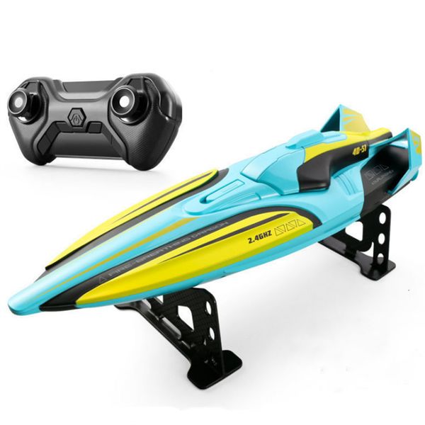 ElectricRC Boats 30 KMH RC Boot Hochgeschwindigkeitsrennen Schnellboot Ferngesteuertes Schiff Ausdauer 25 Minuten Wasserspiel Kinderspielzeug Kindergeschenke für Jungen 230325