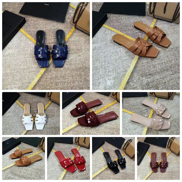 2023 Damen-Designer-Sandalen, Markenhausschuhe mit schwarzem Logo aus Leder, hohe Luxus-Flachhausschuhe, Schnalle, Hochzeitskleid, Damenschuhe mit Box, Luxus-Hausschuhe