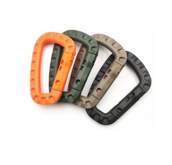 Carabiners ao ar livre em forma de D-Saco Ultra Light Mountaineering Keychain Outdoor Tactical Equiping Caminhando Acessórios para Campo