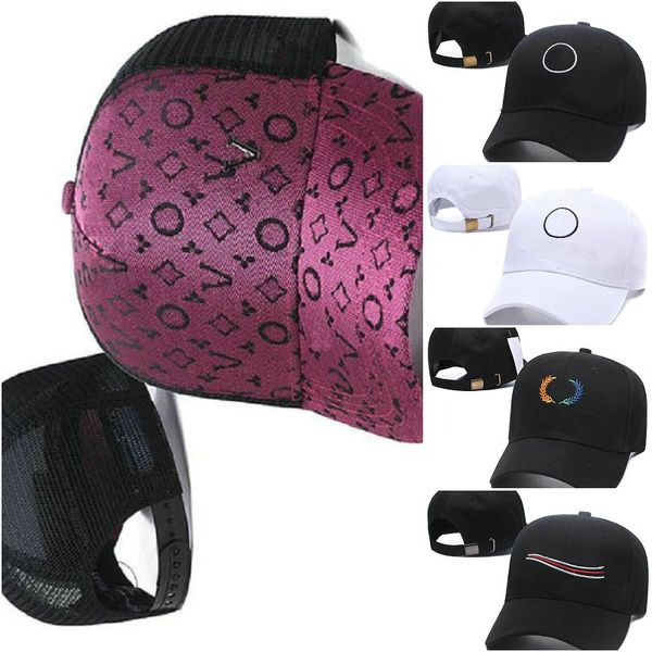 Letra Bordado V Itália Baseball Cap da moda de luxo Mulheres viajam com uma marca curva Snapback Sunshade Designer Fit Hat Ball Caps Street Casquette A29