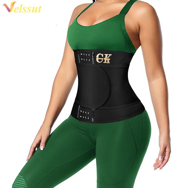 Shapers da donna Velssut Corset Waist Trainer per donna Fajas Colombianas Bodi Shaper Cintura dimagrante in lattice Cintura dimagrante disossata in acciaio nero 230325