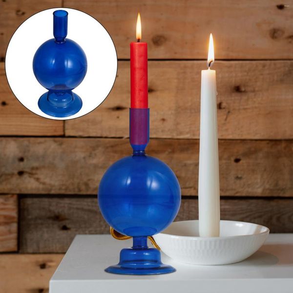 Portacandele Portacandele Cono Pilastro Tealight Supporto per matrimonio Cristallo Votivo Tavolo alto Centrotavola decorativo per bastoncini