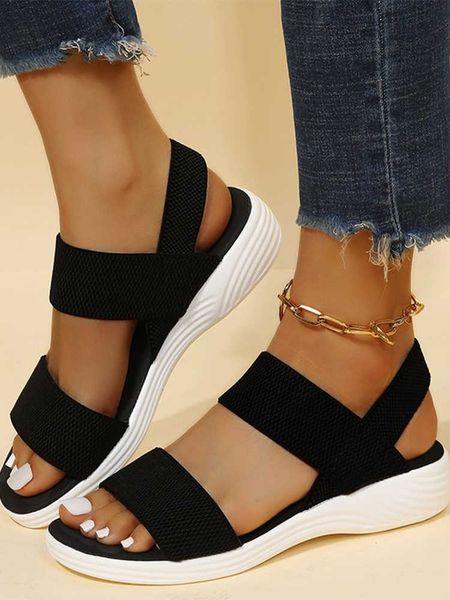 Sandalen Mesh Frauen Sandalen Neue Casual Sport Schuhe 2022 Sommer Dicke Weiche Keile Walking Slingback Damen Hausschuhe Plattform Frauen Schuhe Z0325