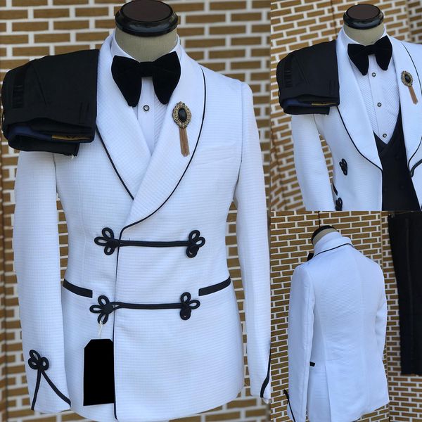 Новые Desgin Two Pcs Set Set Tuxedo куртка штаны 2023 Модный мужской случайный бутик -бутик китайский стиль пиджаки