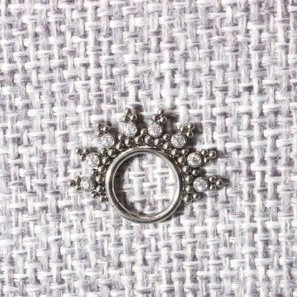 Носовые кольца шпильки G23 Сплав сплав кольцо кольцо кольцо перфорация кликер шарнир уш
