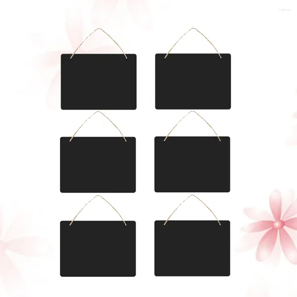 Decoração de festa 6 PCs Sinais de decoração da casa do coração da placa de giz de giz, mensagem de giz, mini -quadro -negro pendurado