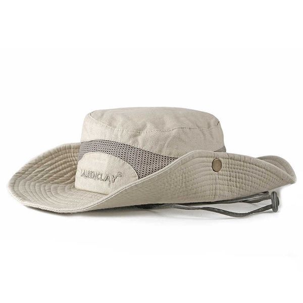 Chapéus de aba larga 2022 Chapéu de balde de moda Homem de pesca para caminhada Chapéu de cowboy Women Women Women Fisherman Hat Outdoor UV Protection Sun Protection Cap P230311