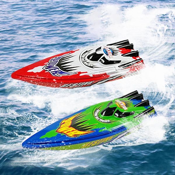 ElectricRc Boats Radyo Uzaktan Kumanda Twin Motor Yüksek Hızlı RC Yarış Çocukları Açık RC 230325