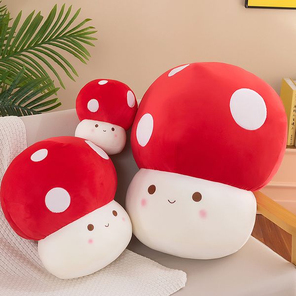 23cm Small Mushroom Series macio Cute Pillow Pillow Pluguy Toys Acessórios de travesseiros de brinquedo por atacado