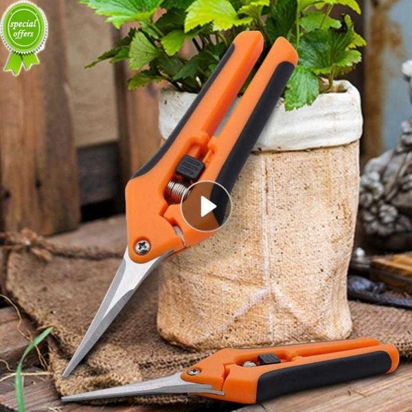 New podaing tesouras tesouras tesouras de aço inoxidável Secates Ultra Sharp Hand Pruner Scissors para colheita de jardins Frutas de vegetais Ferramentas