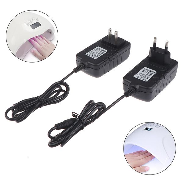 Сушилки для ногтей 1 шт. 24V 2A EUUS Adapter Power Power Adapter для ультрафиолетовой светодиодной лампы Drycer Art Tools 230325